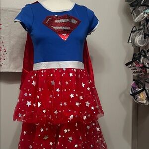 Supergirl DC Comics Blue and Red Superhero Costume